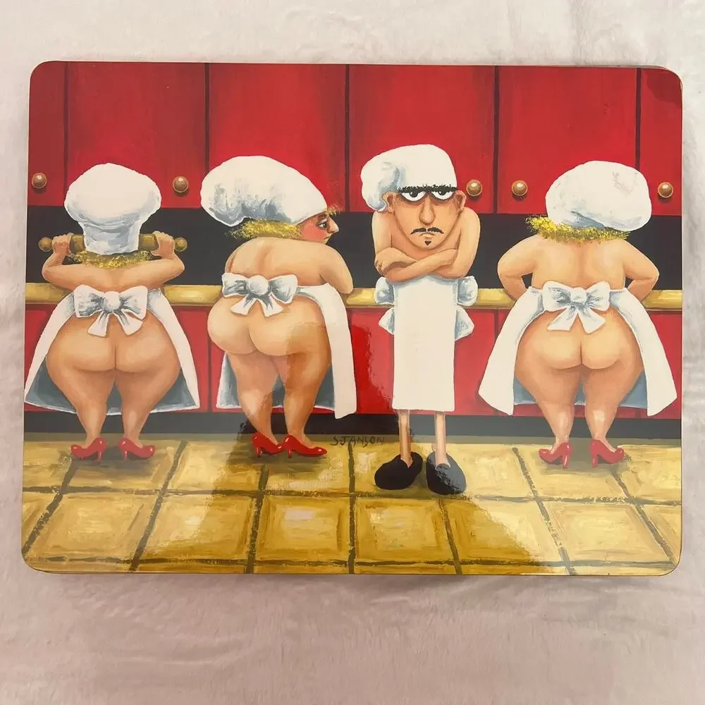 Maxwell‎ Williams 2007 Designer Hard Back Cork Placemats by Sue Janson Set of 6